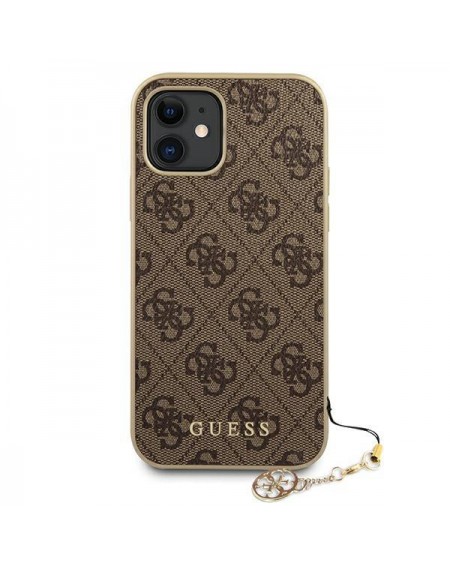 Guess GUHCP12SGF4GBR iPhone 12 mini 5,4" brązowy/brown hardcase 4G Charms Collection