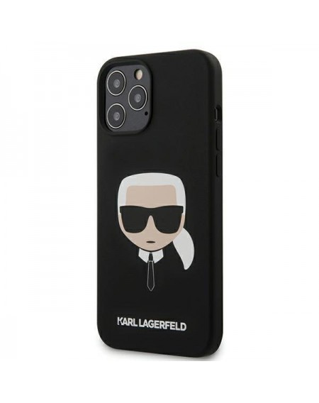 Karl Lagerfeld KLHCP12LSLKHBK iPhone 12 Pro Max 6,7" czarny/black hardcase Silicone Karl`s Head