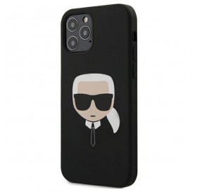 Karl Lagerfeld KLHCP12MSLKHBK iPhone 12/12 Pro 6,1" czarny/black hardcase Silicone Karl`s Head