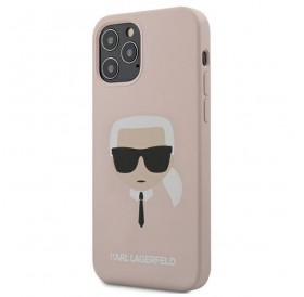 Karl Lagerfeld KLHCP12MSLKHLP iPhone 12/12 Pro 6,1" jasnoróżowy/light pink hardcase Silicone Karl`s Head