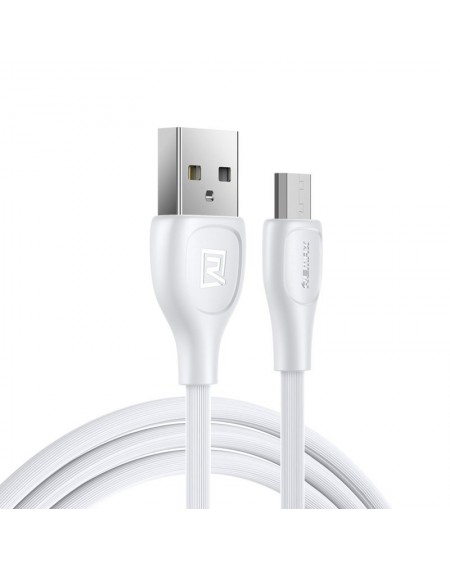 Remax Lesu Pro USB - micro USB data charging cable 480 Mbps 2,1 A 1 m white (RC-160m white)