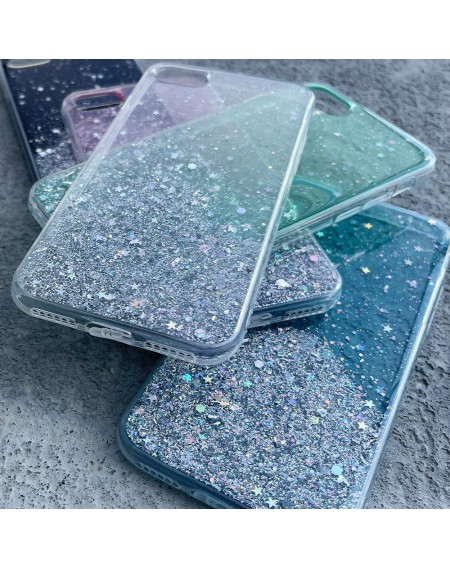 Wozinsky Star Glitter Shining Cover for Samsung Galaxy M31s transparent