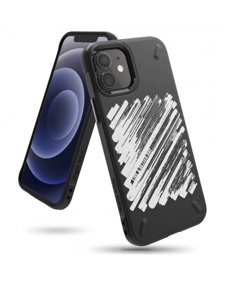Ringke Onyx Design Durable TPU Case Cover for iPhone 12 mini black (Paint) (OXAP0028)