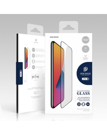 Dux Ducis 9D Tempered Glass Tough Screen Protector Full Coveraged with Frame for Samsung Galaxy S20 FE 5G black (case friendly)
