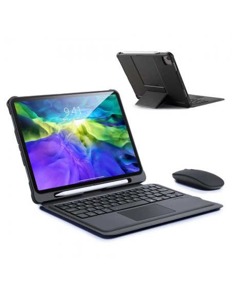 Dux Ducis Touchpad Keyboard Case Tablet Case Wireless Bluetooth Keyboard iPad Air 2020/2022 (iPad Air 4/5) / iPad Pro 11 '' 2021, 2020 / iPad Pro 11 '' (2018) Black