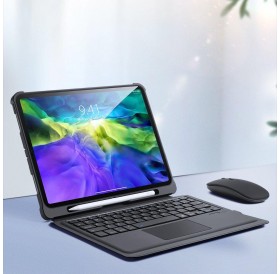 Dux Ducis Touchpad Keyboard Case Tablet Case Wireless Bluetooth Keyboard iPad Air 2020/2022 (iPad Air 4/5) / iPad Pro 11 '' 2021, 2020 / iPad Pro 11 '' (2018) Black