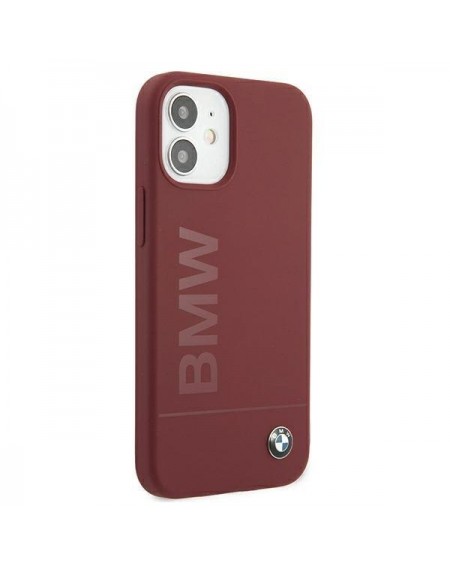 Etui BMW BMHCP12SSLBLRE iPhone 12 mini 5,4" czerwony/red hardcase Silicone Signature Logo