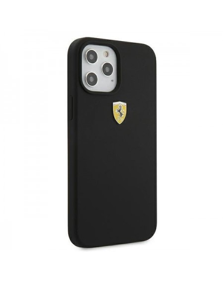 Ferrari FESSIHCP12LBK iPhone 12 Pro Max 6,7" czarny/black hardcase On Track Silicone