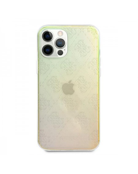 Guess GUHCP12L3D4GIRBL iPhone 12 Pro Max 6,7" opalowy/iridescent hardcase 4G 3D Pattern Collection