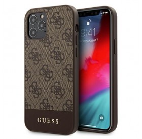 Guess GUHCP12LG4GLBR iPhone 12 Pro Max 6,7" brązowy/brown hardcase 4G Stripe Collection