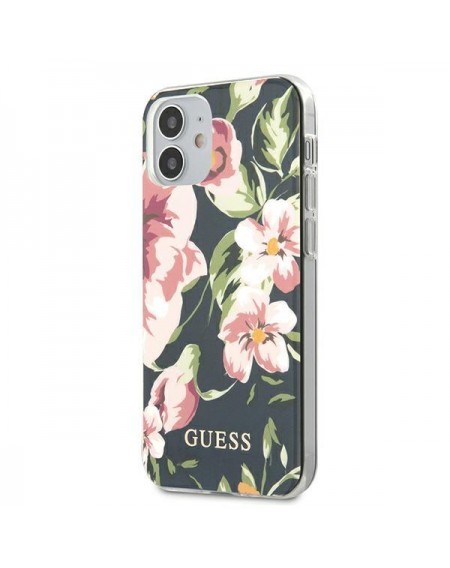 Guess GUHCP12SIMLFL03 iPhone 12 mini 5,4" granatowy/navy N°3 Flower Collection