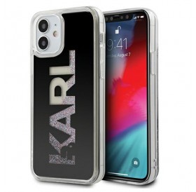 Karl Lagerfeld KLHCP12SKLMLBK iPhone 12 mini 5,4" czarny/black hardcase Karl Logo Glitter