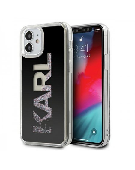 Karl Lagerfeld KLHCP12SKLMLBK iPhone 12 mini 5,4" czarny/black hardcase Karl Logo Glitter