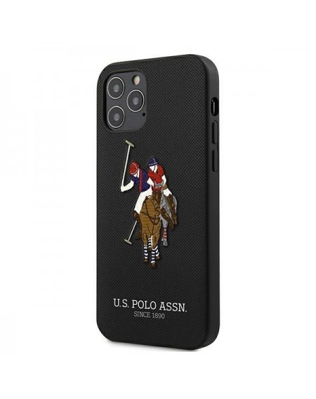 US Polo USHCP12LPUGFLBK iPhone 12 Pro Max 6,7" czarny/black Polo Embroidery Collection