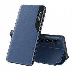 Eco Leather View Case elegant bookcase type case with kickstand for Xiaomi Mi 10T / Xiaomi Mi 10T Pro blue