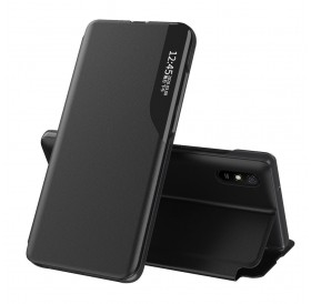 Eco Leather View Case elegant bookcase type case with kickstand for Xiaomi Poco X3 NFC / Poco X3 Pro black