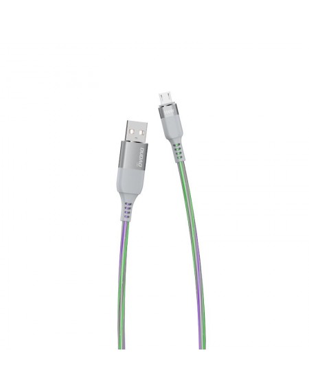 Dudao LED illuminated cable USB - micro USB 5 A 1 m gray (L9XM)