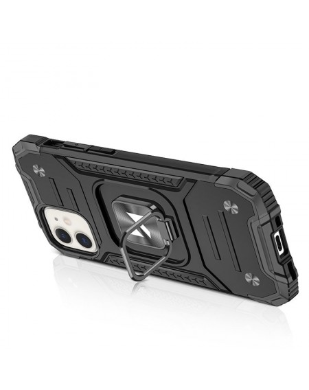 Wozinsky Ring Armor Case Kickstand Tough Rugged Cover for iPhone 12 mini black