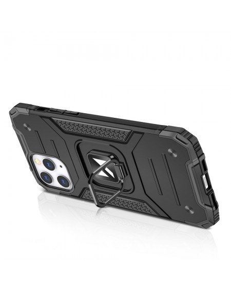 Wozinsky Ring Armor Case Kickstand Tough Rugged Cover for iPhone 12 Pro Max black