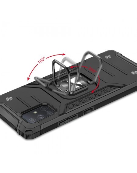 Wozinsky Ring Armor Case Kickstand Tough Rugged Cover for Samsung Galaxy A71 5G black