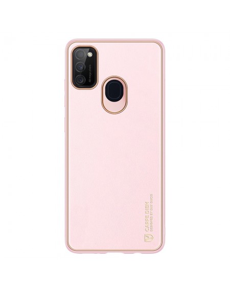 Dux Ducis Yolo elegant case made of soft TPU and PU leather for Samsung Galaxy M30s pink