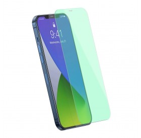 Baseus 2x 0,3 mm Eye Protection Full Coverage Green Tempered Glass Film with Anti Blue Light Filter for iPhone 12 mini (SGAPIPH54N-LP02)