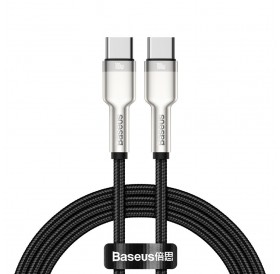 Baseus Cafule Metal Data cable USB Type C - USB Type C 100 W (20 V / 5 A) Power Delivery 1 m black (CATJK-C01)