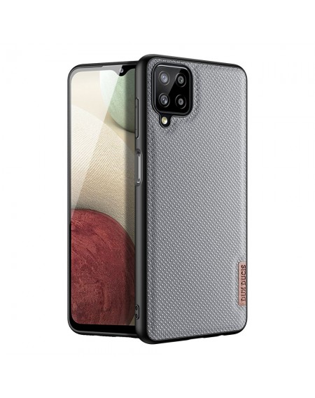Dux Ducis Fino case covered with nylon material for Samsung Galaxy A12 / Galaxy M12 gray
