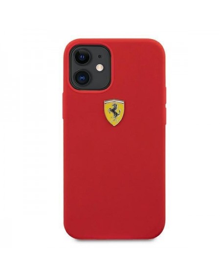 Ferrari FESSIHCP12SRE iPhone 12 mini 5,4" czerwony/red hardcase On Track Silicone