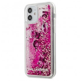 Karl Lagerfeld KLHCP12SROPI iPhone 12 mini 5,4" różowy/pink hardcase Glitter Charms