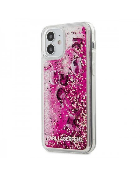Karl Lagerfeld KLHCP12SROPI iPhone 12 mini 5,4" różowy/pink hardcase Glitter Charms