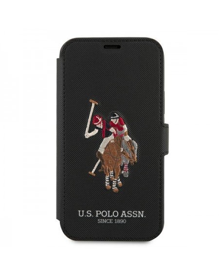 US Polo USFLBKP12LPUGFLBK iPhone 12 Pro Max 6,7" czarny/black book Polo Embroidery Collection