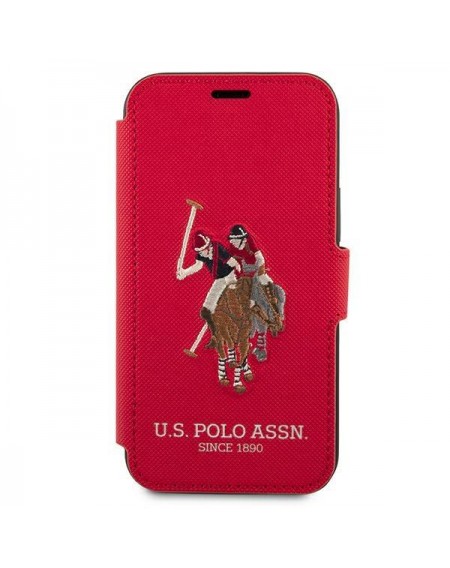US Polo USFLBKP12SPUGFLRE iPhone 12 mini 5,4" czerwony/red book Polo Embroidery Collection