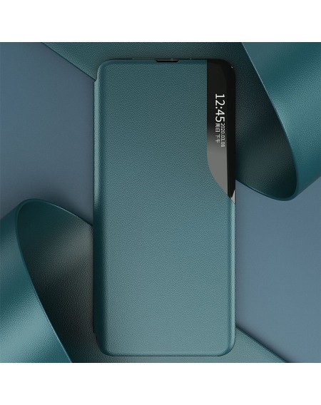 Eco Leather View Case elegant bookcase type case with kickstand for Xiaomi Poco M3 / Xiaomi Redmi 9T black