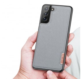 Dux Ducis Fino case covered with nylon material for Samsung Galaxy S21+ 5G (S21 Plus 5G) gray