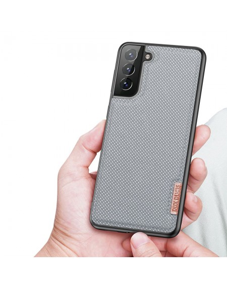 Dux Ducis Fino case covered with nylon material for Samsung Galaxy S21+ 5G (S21 Plus 5G) gray