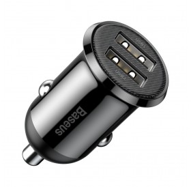 Baseus Grain Pro car charger 2x USB 4.8 A black (CCALLP-01)