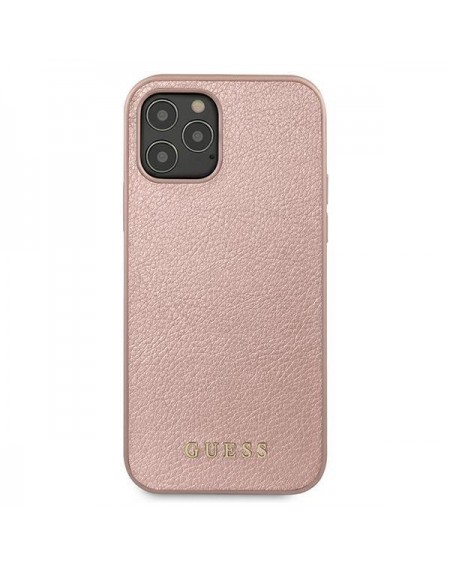 Guess GUHCP12LIGLRG iPhone 12 Pro Max 6,7" różowo-złoty/rose gold hardcase Iridescent
