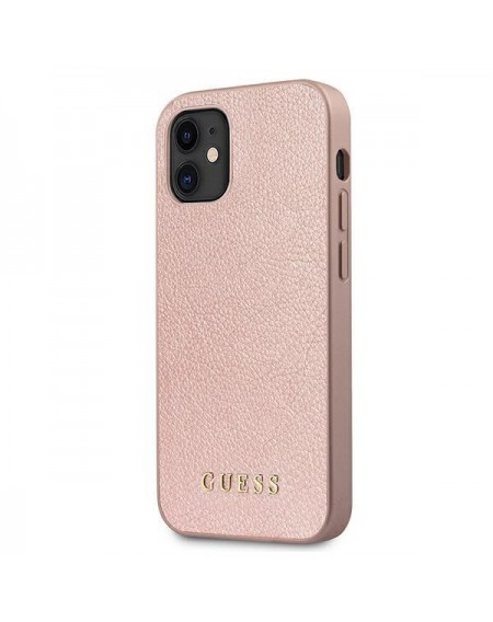 Guess GUHCP12SIGLRG iPhone 12 mini 5,4" różowo-złoty/rose gold hardcase Iridescent