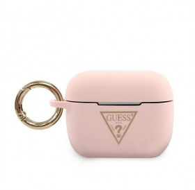 Guess GUACAPLSTLPI AirPods Pro cover rózowy/pink Silicone Triangle Logo