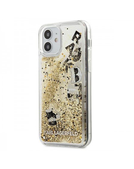 Karl Lagerfeld KLHCP12SROGO iPhone 12 mini 5,4" złoty/gold hardcase Glitter Charms