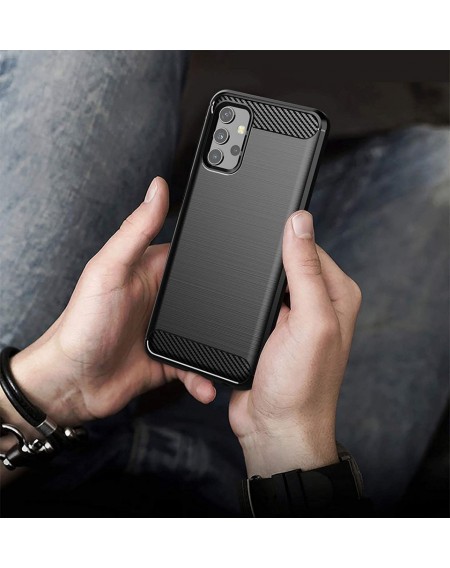 Carbon Case Flexible TPU Cover for Samsung Galaxy A32 5G black