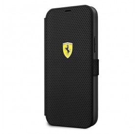Ferrari FESPEFLBKP12SBK iPhone 12 mini 5,4" czarny/black book On Track Perforated