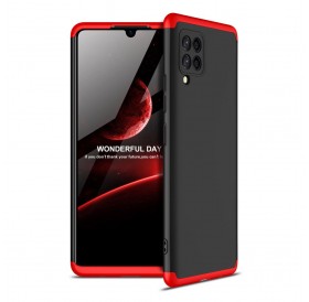 GKK 360 Protection Case Front and Back Case Full Body Cover Samsung Galaxy A42 5G black-red