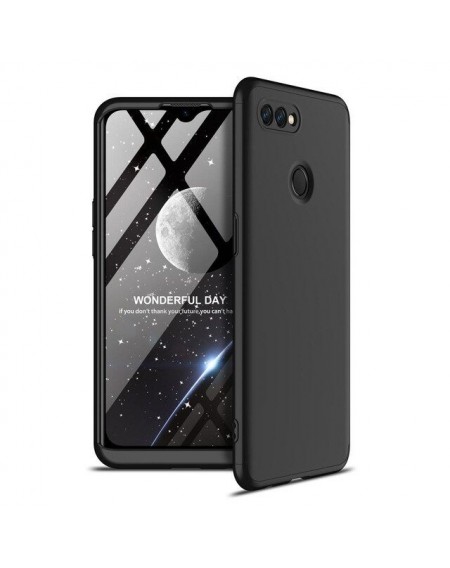 GKK 360 Protection Case Front and Back Case Full Body Cover Oppo A12 / A5s / A7 black