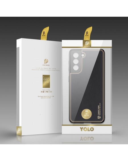 Dux Ducis Yolo elegant case made of soft TPU and PU leather for Samsung Galaxy S21 5G black