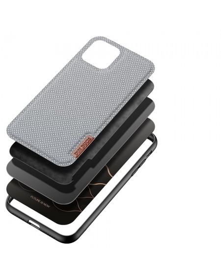 Dux Ducis Fino case covered with nylon material for iPhone 11 Pro Max gray