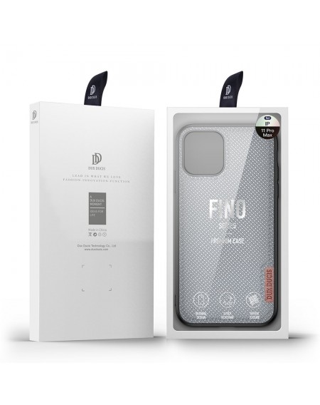 Dux Ducis Fino case covered with nylon material for iPhone 11 Pro Max gray
