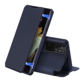 DUX DUCIS Skin X Bookcase type case for Samsung Galaxy S21 Ultra 5G blue