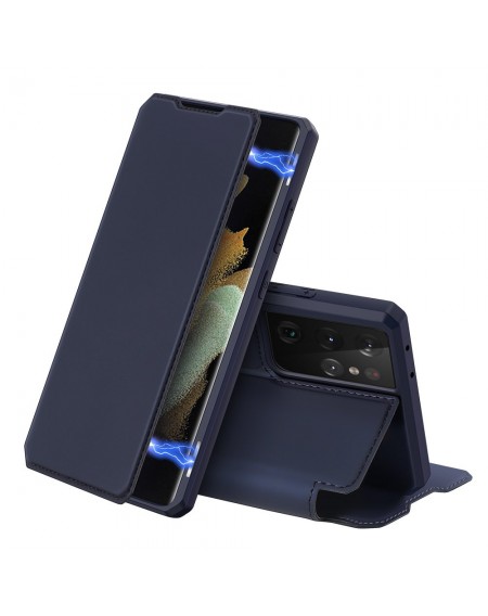 DUX DUCIS Skin X Bookcase type case for Samsung Galaxy S21 Ultra 5G blue